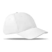 Czapka z daszkiem bawełniana 160 g/m² BASIE APOLLO Bialy
