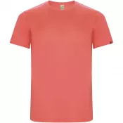 Fluor Coral - Imola sportowa koszulka dziecięca z krótkim rękawem