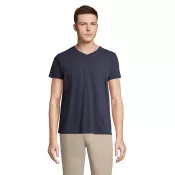 Koszulka unisex z dekoltem w serek Sol's REGENT V French Navy