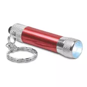 Brelok latarka LED aluminiowy ARIZO Czerwony