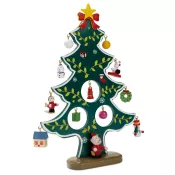 Choinka drewniana z 12 zawieszkami WOODTREE