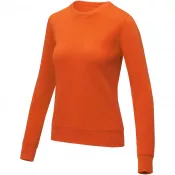Pomarańczowy - Damska bluza z okrągłym dekoltem Zenon