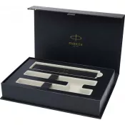 Szary - IM - achromatyczny długopis i pióro kulkowe w pudełku upominkowym