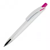 biało / ciemnoróżowy - Długopis RIva w mocnym kolorze