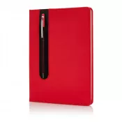 czerwony - Notatnik A5 Deluxe, touch pen