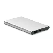 Powerbank płaski 4000 mAh aluminiowy POWERFLAT C Srebrny Mat