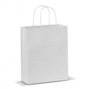 biały - Torba papierowa 24x30x10 cm 120g/m²