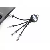 Kabel do ładowania 3w1 z podświetlanym logo