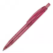 różowy transparentny - Długopis z plastiku z recyklingu