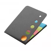 czarny - Karteczki samoprzylepne w 5 kolorach Zinko