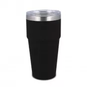 czarny - T-ceramiczny kubek do samochodu o miękkim dotyku 500ml
