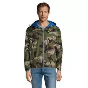 Kurtka wiatrówka unisex z podszewką Sol's SKATE Camo/Royal Blue