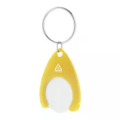 żółty - Brelok z żetonem do wózka RPET Neppy