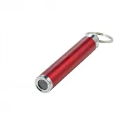 czerwony - Brelok do kluczy latarka LED z podświetlanym logo