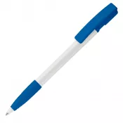 biało / królewskoniebieski - Długopis plastikowy Nash Grip