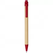 Czerwony - Długopis Berk z kartonu z recyklingu i plastiku kukurydzianego