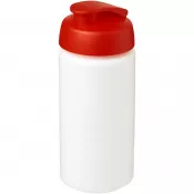 Biały-Czerwony - Bidon Baseline® Plus o pojemności 500 ml z wieczkiem zaciskowym i uchwytem