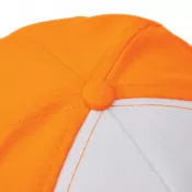 biały, pomarańczowy - 5 segmentowa czapka