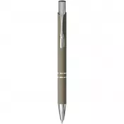 Ciemnoszary - Miękki w dotyku długopis automatyczny Moneta