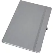 szary - Notatnik A5 w linie z PU z recyklingu CLEO