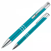 turkusowy - Długopis metalowy ASCOT