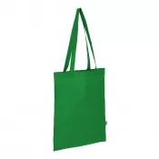 zielony - R-PET Torba transportowa z długimi uchwytami z włókniny 38 x 42 cm 75 g/m²