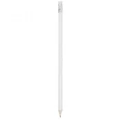 Biały - Ołówek reklamowy z gumką