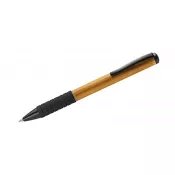 brązowy - Długopis bambusowy RUB
