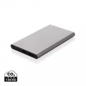 antracytowy - Power bank 4000 mAh z aluminium z recyklingu