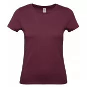 Burgundy (370) - Damska koszulka reklamowa 145 g/m² B&C #E150 / WOMEN