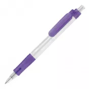fioletowy  mrożony - Długopis Vegetal Pen Clear przejrzysty z PLA