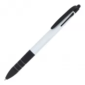 biało / czarny - 3-kolorowy długopis Berlin