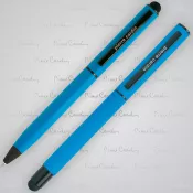 jasnoniebieski - Zestaw piśmienny touch pen, soft touch CELEBRATION Pierre Cardin