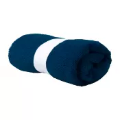 ciemno niebieski - Ręcznik 40 x 90 cm z mikrofibry 160 g/m² z paskiem gumowym Kefan