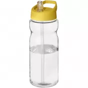 Przezroczysty-Żółty - Bidon H2O Base® o pojemności 650 ml z wieczkiem z słomką