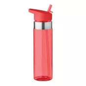 Butelka z Tritanu z ustnikiem 650 ml SICILIA Przezroczysty Czerwony