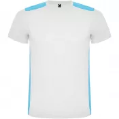 Biały-Turkusowy - Detroit sportowa koszulka unisex z krótkim rękawem