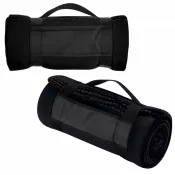 czarny - Koc z polaru NASHVILLE 170 g/m²
