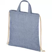Niebieski melanż - Plecak Pheebs bawełniany z recyklingu o gramaturze 210 g/m², 38 x 42 cm