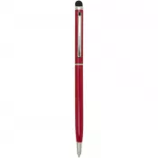 Czerwony - Ore aluminium ballpoint pen with stylus