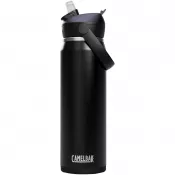 Czarny - Camelbak® Thrive Flip VSS butelka na wodę ze stali nierdzewnej o pojemności 750 ml ze składaną słomką