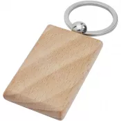 Drewno - Prostokątny brelok do kluczy Gian z drewna z brzozy
