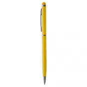 żółty - Długopis metalowy matowy z touch pen-em | Dennis