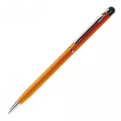 pomarańczowy - Długopis aluminiowy z dotykowym rysikiem