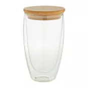 transparentny - Bondina L szklany kubek termiczny