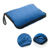 Koc podróżny i poduszka 2 w 1 220 g/m² COZY Niebieski