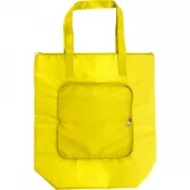 żółty - Składana torba termoizolacyjna, torba na zakupy