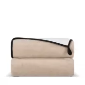 beżowy - Dwuwarstwowy koc coral fleece 120 × 150 cm (500 g/m²) sublimacja