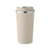 Kubek termiczny ze stali z recyklingu 510 ml BRACE + Bezowy