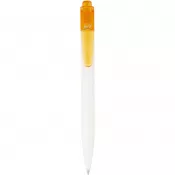 Biały-Pomaranczowy przezroczysty - Thalaasa długopis z plastiku pochodzącego z oceanów